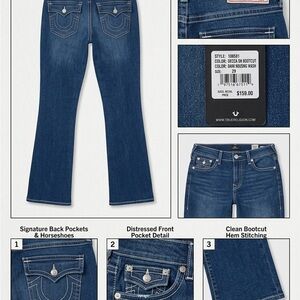 True Religion Women’s Dark Rousing Wash Bootcut Jeans - Dark Blue